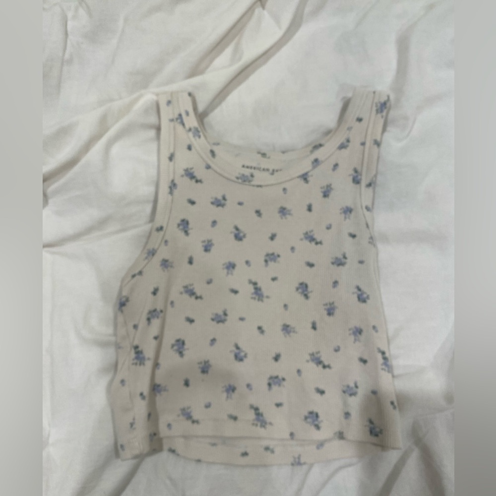 cropped white tank